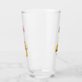 Cute Cartoon Dancing Giraffe Glas (Links)