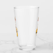 Cute Cartoon Dancing Giraffe Glas (Rechts)