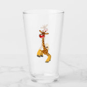 Cute Cartoon Dancing Giraffe Glas (Voorkant)