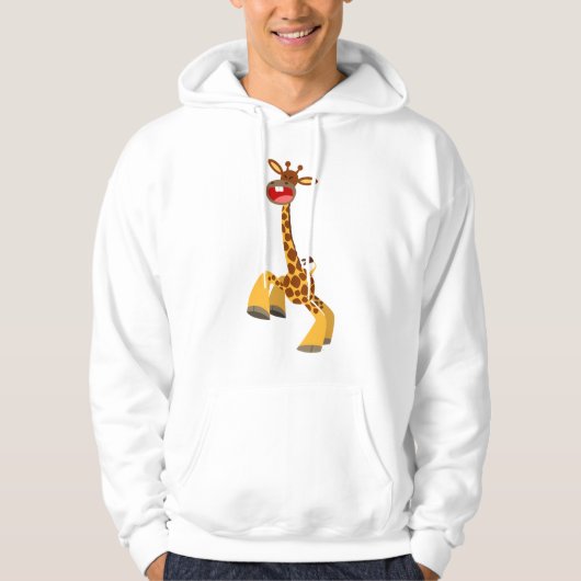 Cute Cartoon Dancing Giraffe Hoodie (Voorkant)