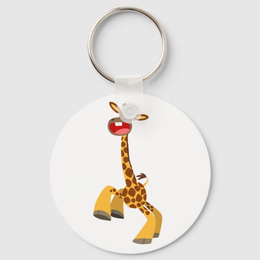 Cute Cartoon Dancing Giraffe Sleutelhanger (Voorkant)