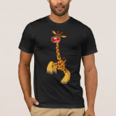 Cute Cartoon Dancing Giraffe T-Shirt (Voorkant)