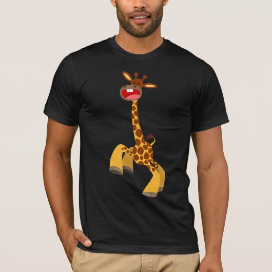 Cute Cartoon Dancing Giraffe T-Shirt (Voorkant)