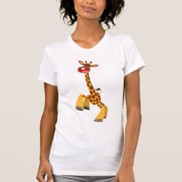 Cute Cartoon Dancing Giraffe Women T-Shirt