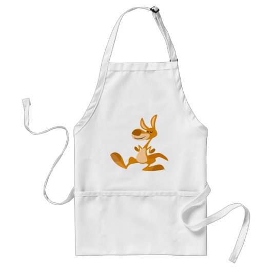 Cute Cartoon Dancing Kangaroo Apron Standaard Schort (Voorkant)