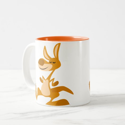 Cute Cartoon Dancing Kangaroo Mok (Voorkant links)