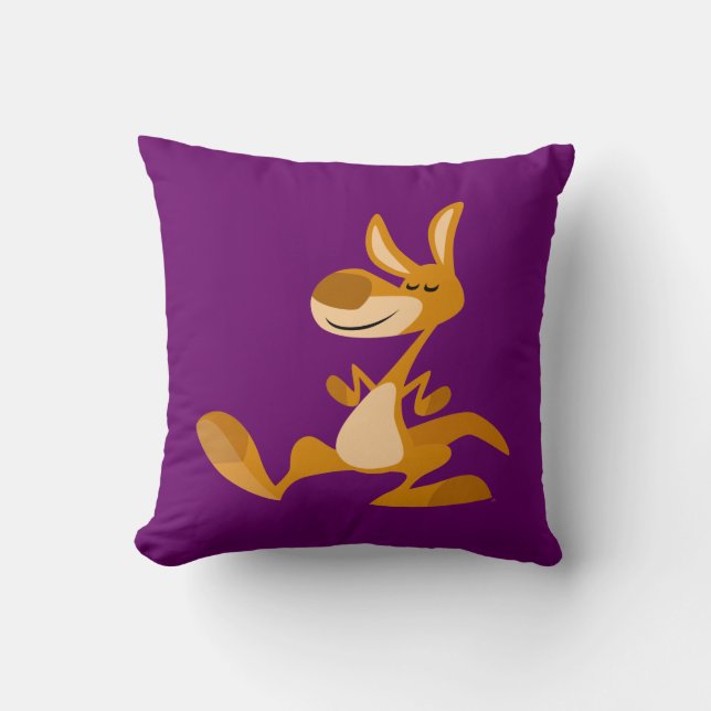 Cute Cartoon Dancing Kangaroo Pillow Kussen (Voorkant)