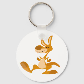 Cute Cartoon Dancing Kangaroo Sleutelhanger