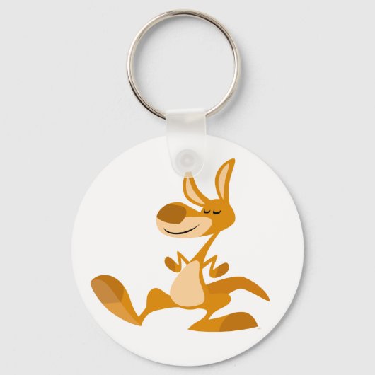 Cute Cartoon Dancing Kangaroo Sleutelhanger (Voorkant)