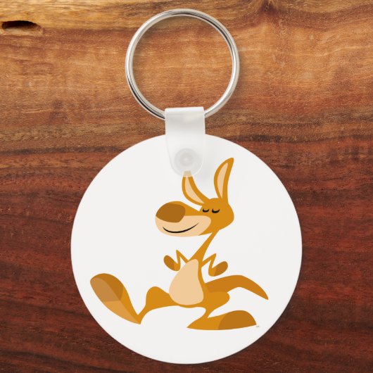Cute Cartoon Dancing Kangaroo Sleutelhanger (Voorkant)