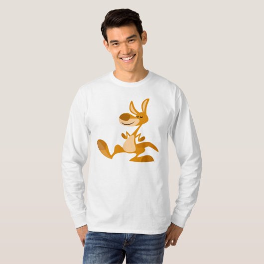 Cute Cartoon Dancing Kangaroo T-Shirt (Voorkant volledig)