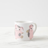 Cute Cartoon Dancing Pig Espresso Mok (Voorkant rechts)