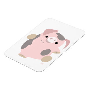 Cute Cartoon Dancing Pig Flexible Magnet Magneet