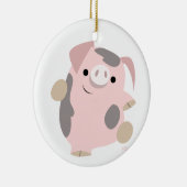 Cute Cartoon Dancing Pig Ornament (Rechts)