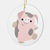 Cute Cartoon Dancing Pig Ornament (Links)