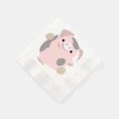 Cute Cartoon Dancing Pig Paper Napkins Servet (Hoek)
