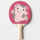 Cute Cartoon Dancing Pig Ping Pong Paddle Tafeltennisbatje (Voorkant)