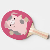 Cute Cartoon Dancing Pig Ping Pong Paddle Tafeltennisbatje (Zijkant)