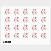 Cute Cartoon Dancing Pig Sticker (Vel)