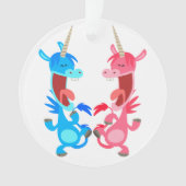 Cute Cartoon Dancing Unicorns AcrylOrnament Ornament (voorkant)