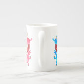 Cute Cartoon Dancing Unicorns Bone China Mok (Achterkant)