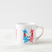 Cute Cartoon Dancing Unicorns Espresso Mok (Rechts)