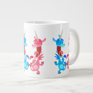 Cute Cartoon Dancing Unicorns Jumbo Mok