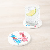 Cute Cartoon Dancing Unicorns Onderzetter (Zijkant)