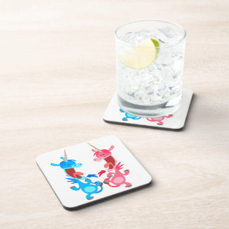 Cute Cartoon Dancing Unicorns Onderzetters Set