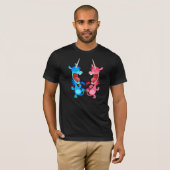 Cute Cartoon Dancing Unicorns T-Shirt (Voorkant volledig)