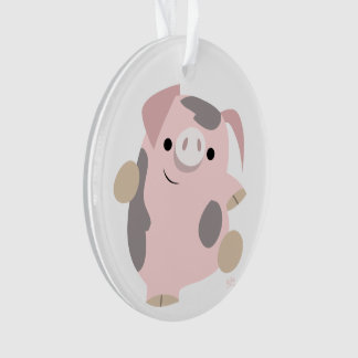 Cute Cartoon Dansend Pig AcrylOrnament Ornament
