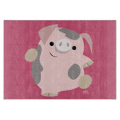 Cute Cartoon Dansend Pig Cutting Board Snijplank (Voorkant)
