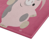 Cute Cartoon Dansend Pig Cutting Board Snijplank (Hoek)