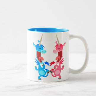 Cute Cartoon Dansende Unicorns Mok