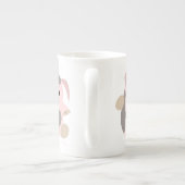 Cute Cartoon Dansende Varkenspijn Bone China Mok (Achterkant)