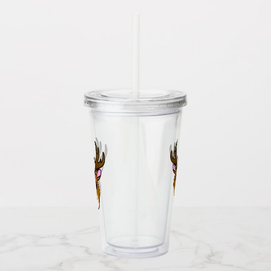 Cute Cartoon Deer Acryl Drinkbeker (Rechts)