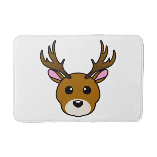 Cute Cartoon Deer Badmat (Voorkant)