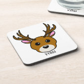 Cute Cartoon Deer Bier Onderzetter (Linkerzijde)