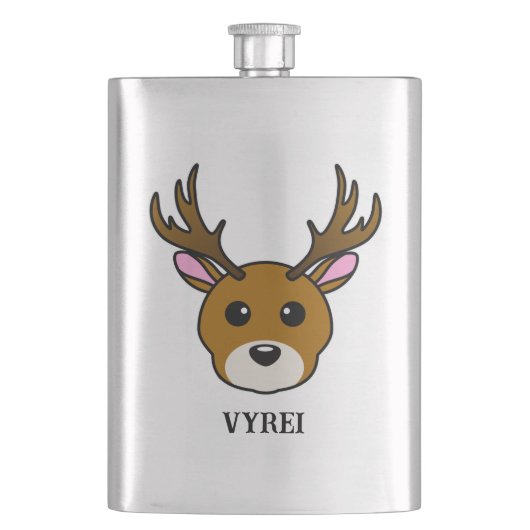 Cute Cartoon Deer Flacon (Voorkant)