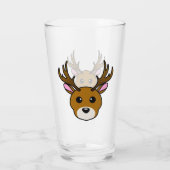 Cute Cartoon Deer Glas (Achterkant)