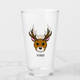 Cute Cartoon Deer Glas