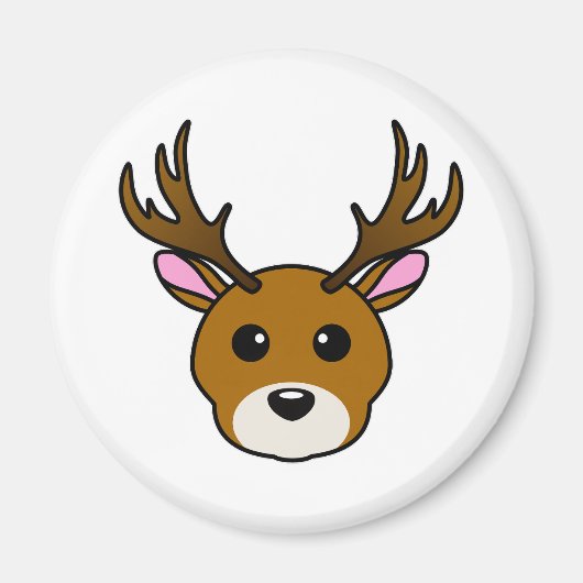 Cute Cartoon Deer Magneet (Voorkant)