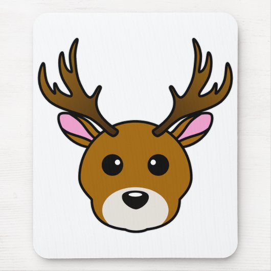 Cute Cartoon Deer Muismat (Voorkant)