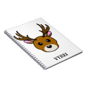 Cute Cartoon Deer Notitieboek (Rechterzijde)