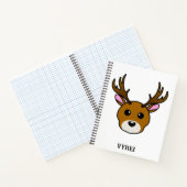 Cute Cartoon Deer Notitieboek (Binnen)