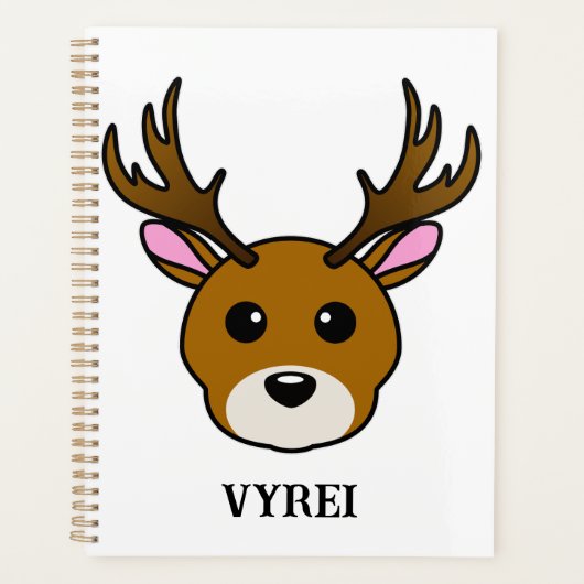 Cute Cartoon Deer Planner (Voorkant)
