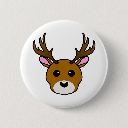 Cute Cartoon Deer Ronde Button 5,7 Cm (Voorkant)