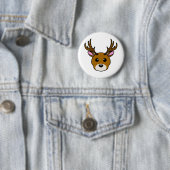 Cute Cartoon Deer Ronde Button 5,7 Cm (In situ)