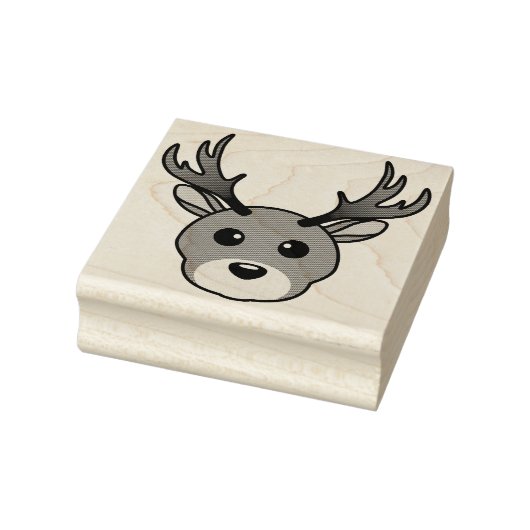 Cute Cartoon Deer Rubberstempel (Stempel)
