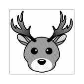 Cute Cartoon Deer Rubberstempel (Afrduk)
